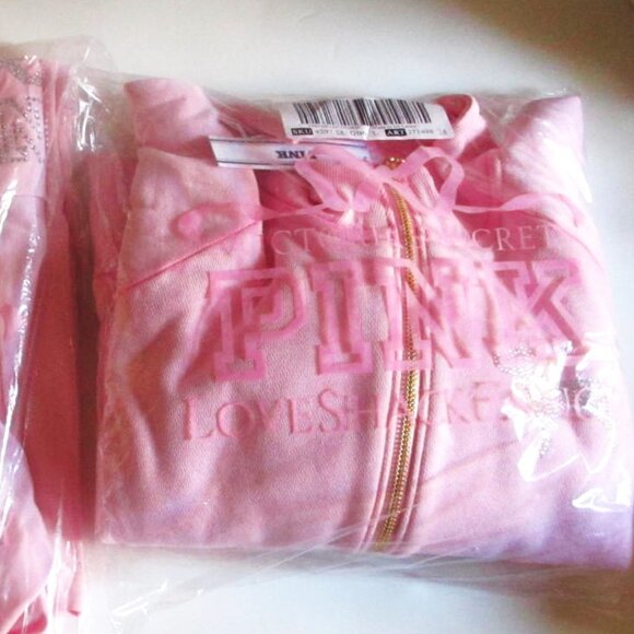 PINK x LoveShackFancy Reissued Full-Zip Sweatshirt & Flare Leggings Set LARGE - Picture 16 of 16